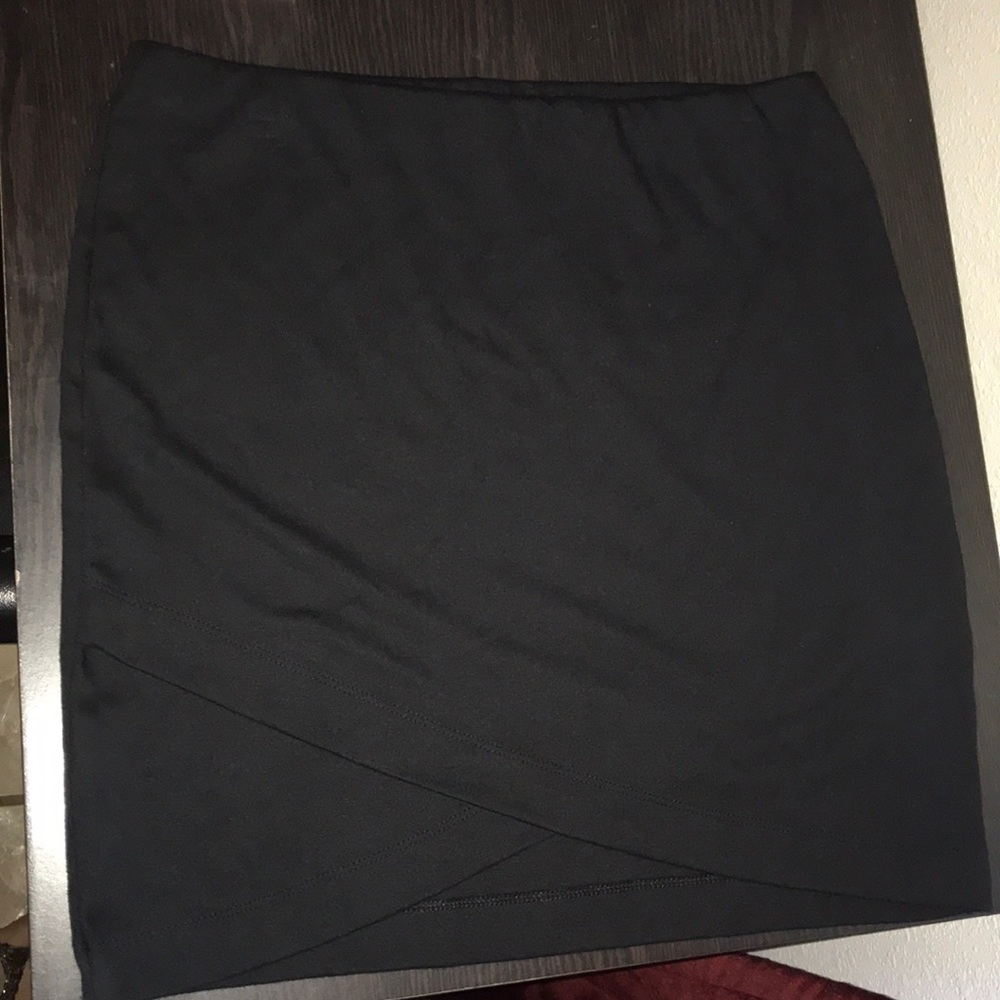 Black mini skirt